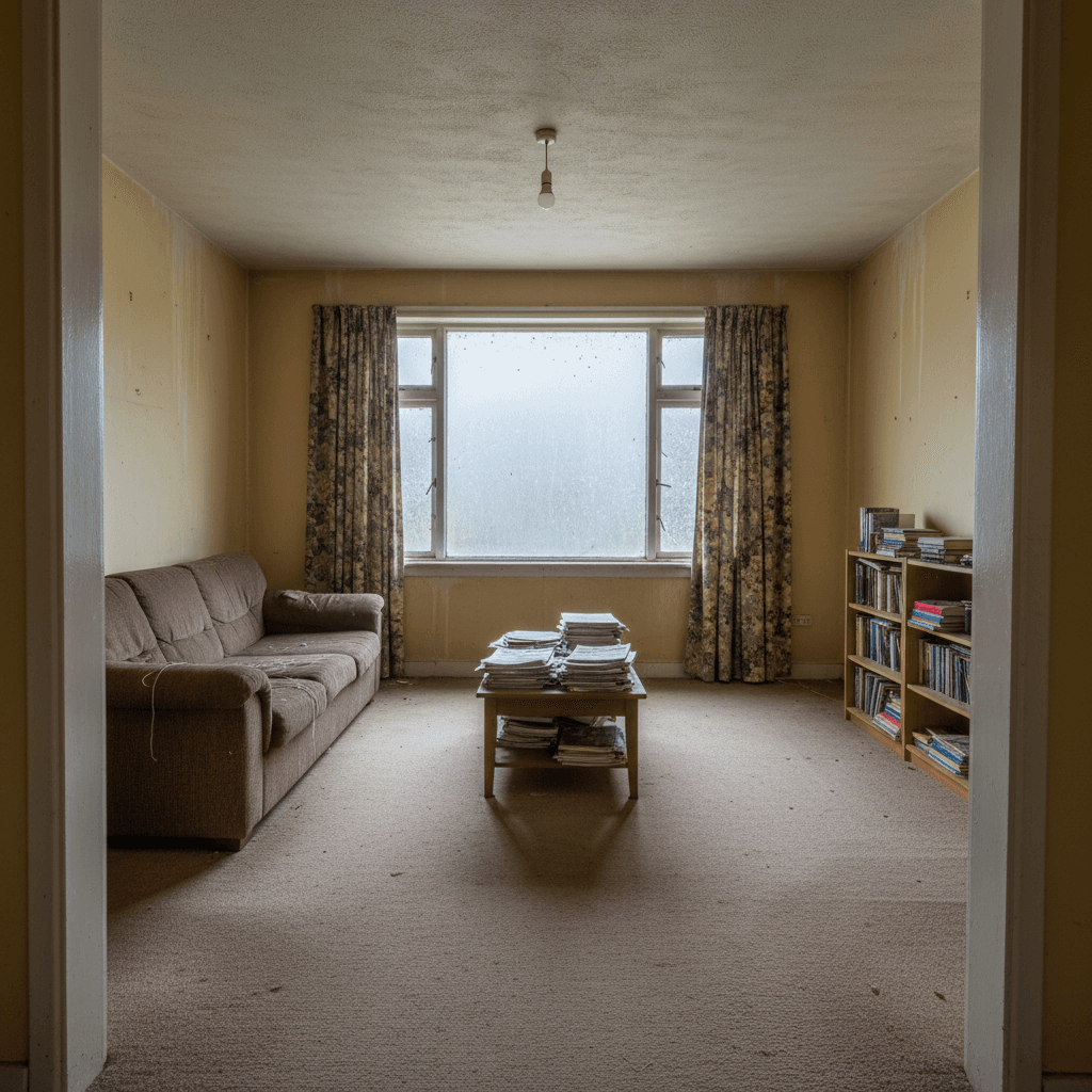 Room before AI interior design transformation — dated living room before using DecorAI renovation ai