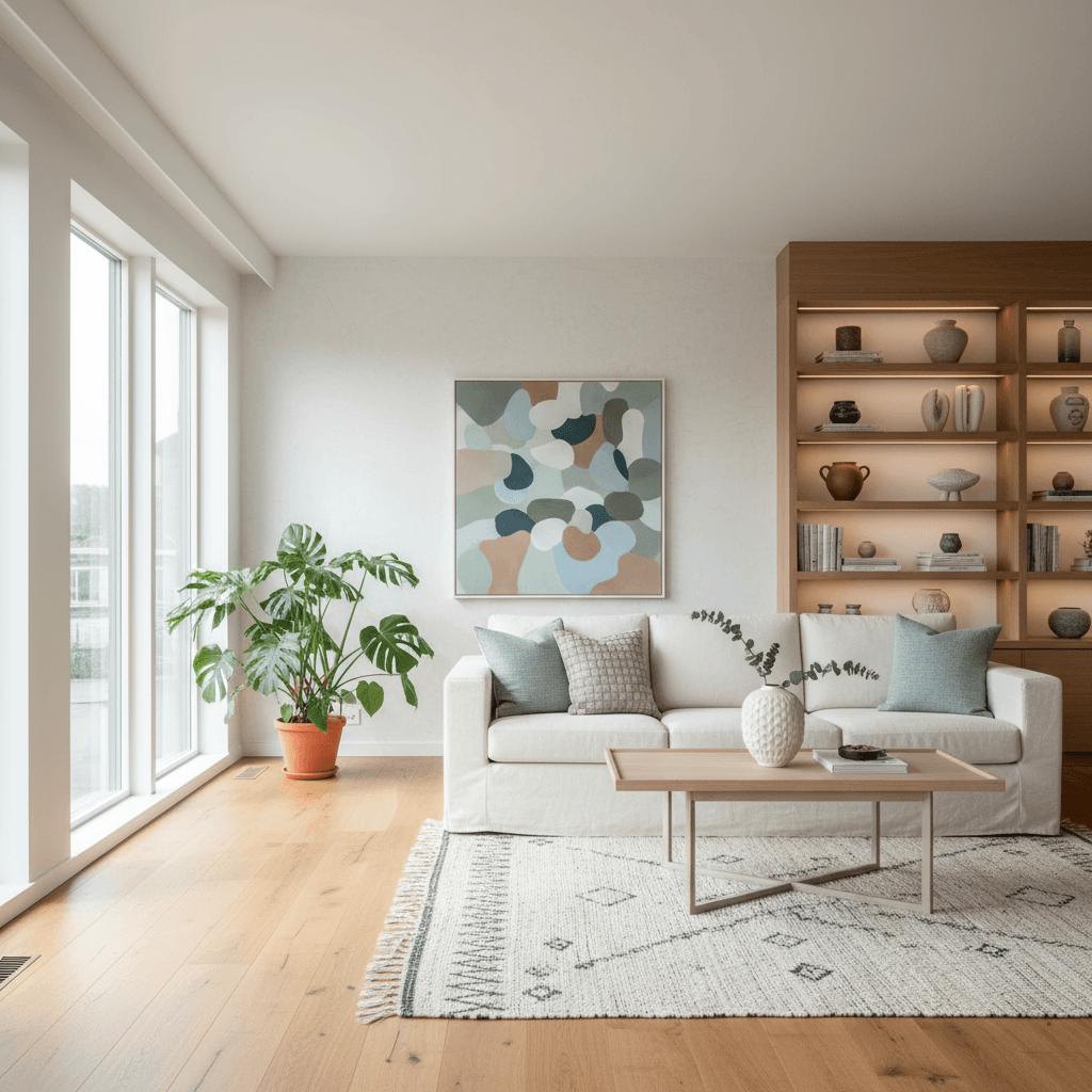 Stunning AI generated interior design result — modern scandinavian living room